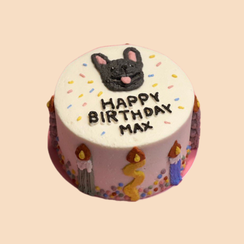 Dog Birthday Candle Cake